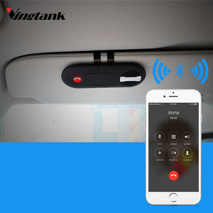 Vingtank Universal Car Bluetooth Speakerphone Hands-free Car Kit Sunvisor Clip Speaker Player usb Car Charger Bluetooth Speaker - Global Cart Pro