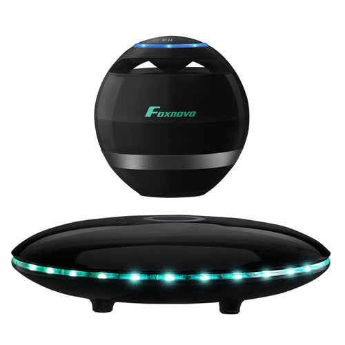 FOXNOVO Levitating Bluetooth Speaker Portable Wireless LED Floating Bluetooth Speaker Multicolor LED 360 Degree Rotating Stereo Speaker - Global Cart Pro