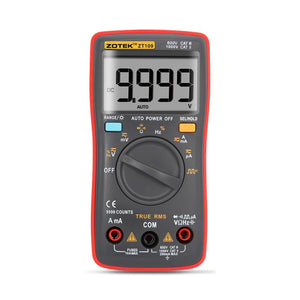 ZT109 Portable Handheld Digital Multimeter 9999 Counts LED Backlight Large LCD Display Electrical Test Diagnostic Machine - Global Cart Pro