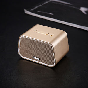 Baseus Portable Bluetooth Speaker Mini Wireless Outdoor Speaker With Mic TF Card Aux Cable U disk Stereo Music Computer Speaker - Global Cart Pro