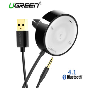 UGREEN Bluetooth Receiver 4.1 Wireless 3.5mm Adapter HandsFree Bluetooth Car Kit Bluetooth Audio Receiver for Speaker Car Stereo - Global Cart Pro