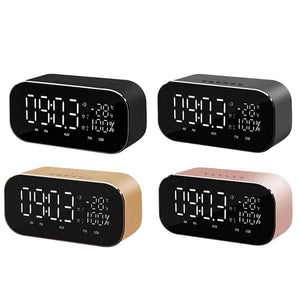 Bluetooth Speaker Support Temperature LCD Display FM Radio TF Alarm Clock  Date Display Home  Decor - Global Cart Pro